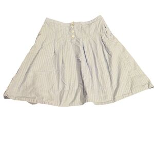 J. Crew Blue and White Striped A-line Skirt, 4